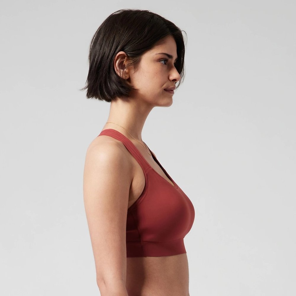 NWT! Athleta Rust Red Hustle II Bra B-DD - Size 36B/C - Picture 3 of 3